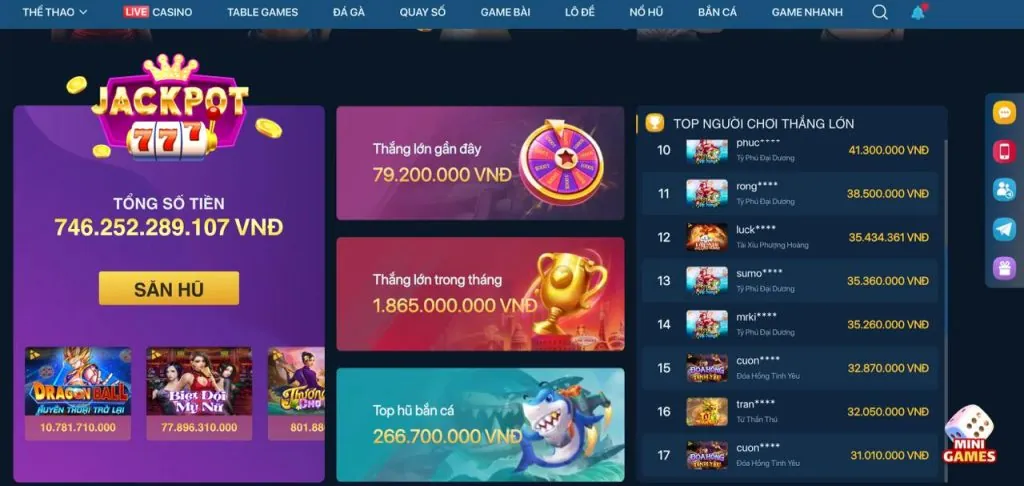 Game slot Thần Tài May Mắn